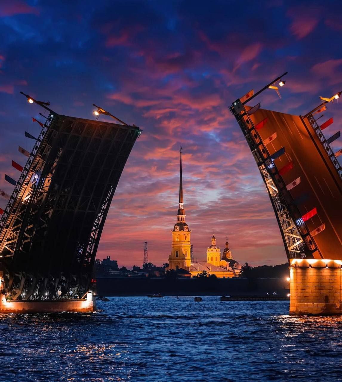 разводные мосты в санкт петербурге ночью